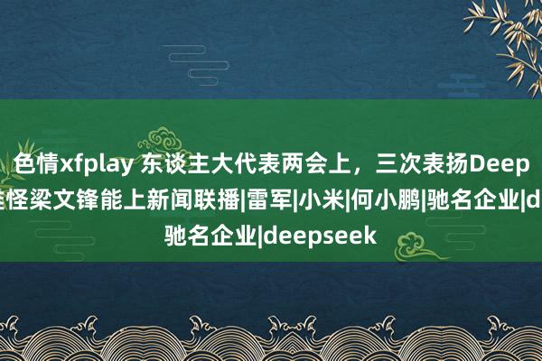 色情xfplay 东谈主大代表两会上，三次表扬DeepSeek，难怪梁文锋能上新闻联播|雷军|小米|何小鹏|驰名企业|deepseek