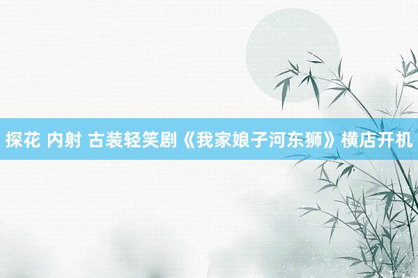 探花 内射 古装轻笑剧《我家娘子河东狮》横店开机